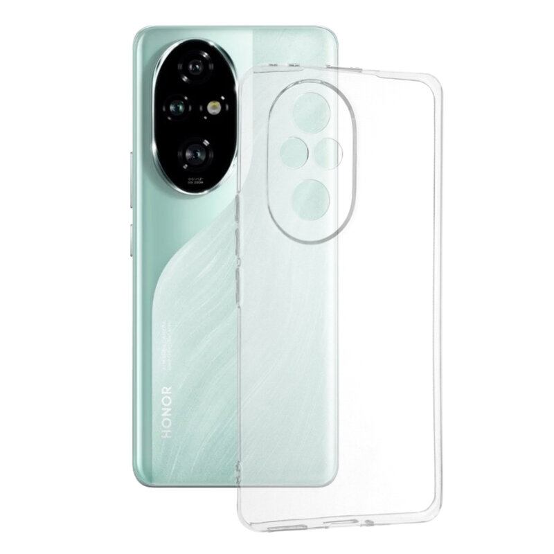Husa Honor 200 Pro Techsuit Clear Silicone, transparenta
