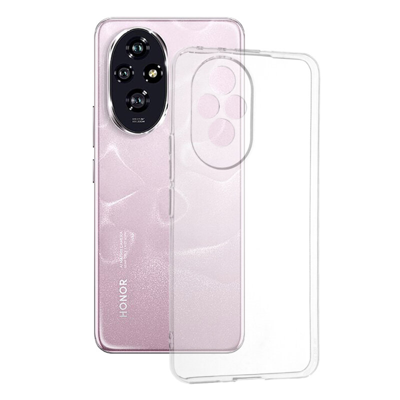 Husa Honor 200 Techsuit Clear Silicone, transparenta