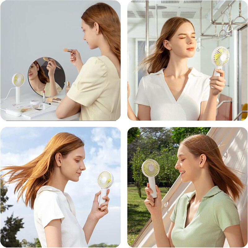 Ventilator portabil USB-C premium JisuLife, roz, FA21