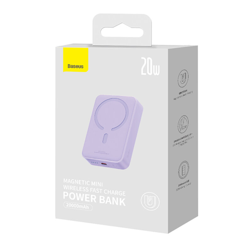 Powerbank wireless MagSafe Baseus, 20000mAh, PPCX150005