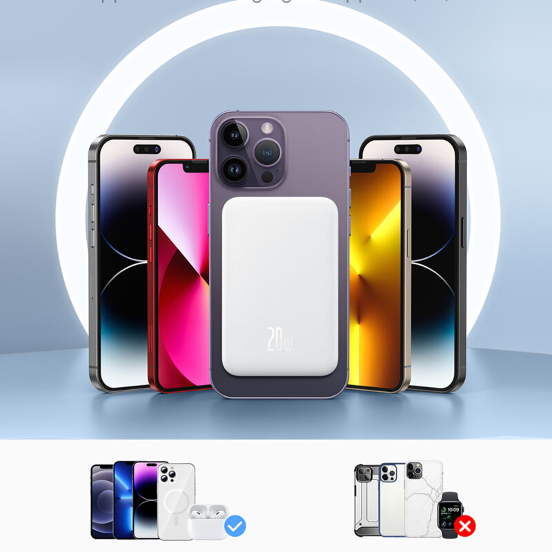 Powerbank wireless MagSafe Baseus, 20W, 5000mAh, P10022107223-00