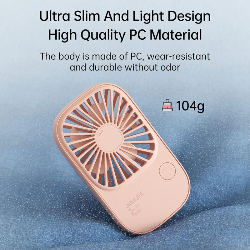 Ventilator mic de birou portabil JisuLife, roz, FA49