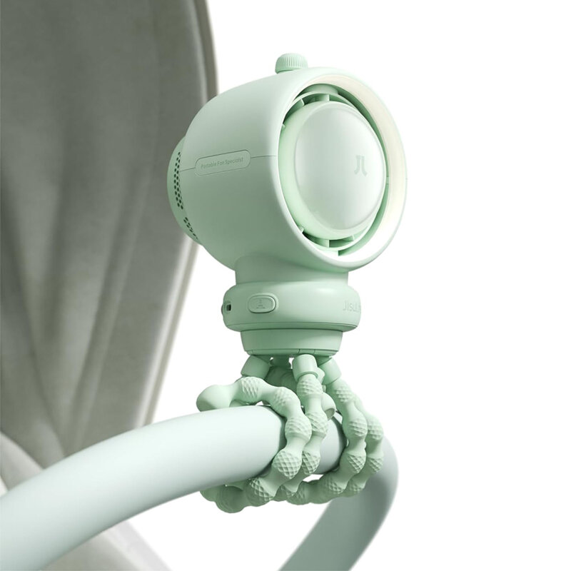 Mini ventilator portabil carucior JisuLife, verde, Life2S