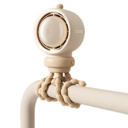 Mini ventilator portabil carucior JisuLife, maro, Life2S