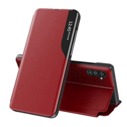 Husa Samsung Galaxy M55 Eco Leather View flip tip carte, rosu