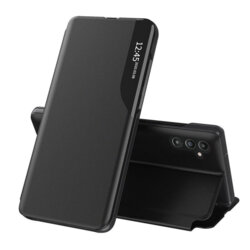 Husa Samsung Galaxy M55 Eco Leather View flip tip carte, negru