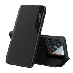 Husa Xiaomi 14 Pro Eco Leather View flip tip carte, negru