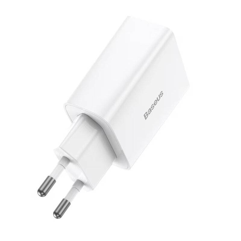 Incarcator priza USB-C Quick Charge Baseus Speed, 20W, alb
