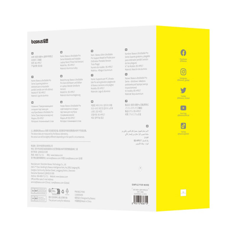 Suport laptop pentru birou Baseus, gri, B10059900811-01