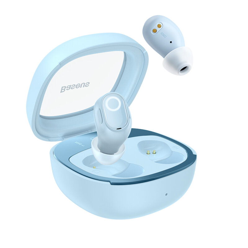 Casti Bluetooth True Wireless in-ear Baseus WM02+, albastru