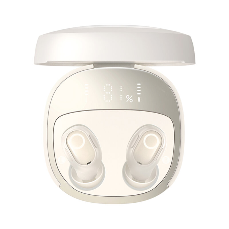 Casti Bluetooth True Wireless in-ear Baseus WM02+, alb
