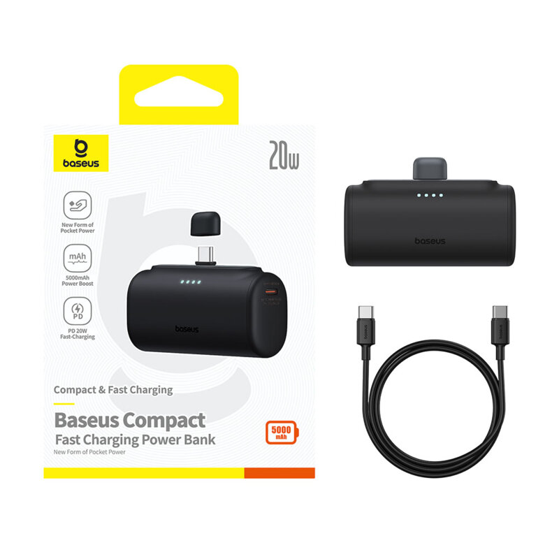Baterie externa USB-C Baseus, 20W, 5000mAh, P10068306113-00
