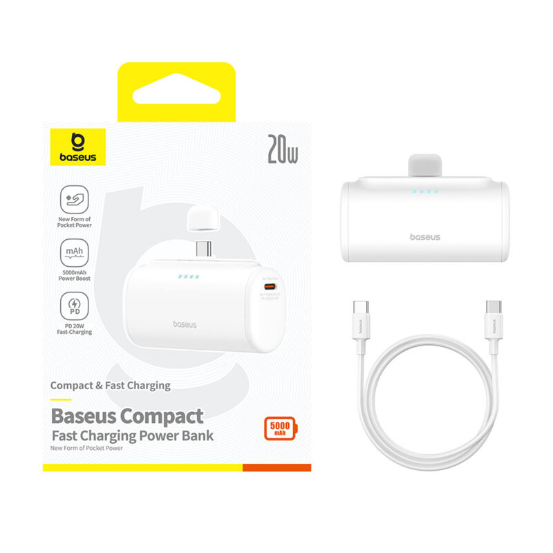 Baterie externa USB-C Baseus, 20W, 5000mAh, P10068306213-00