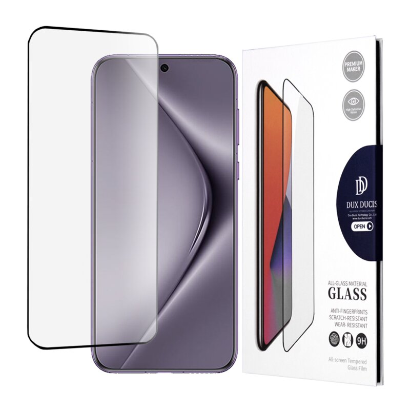 Folie sticla Huawei Pura 70 Pro Dux Ducis Tempered Glass, negru