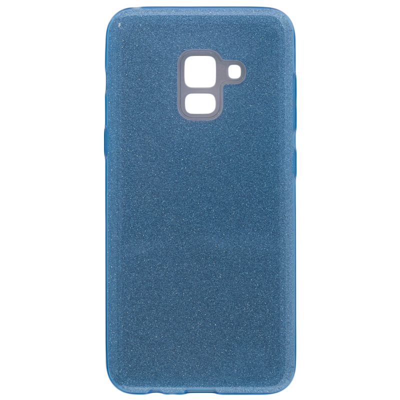 Husa Samsung A8 2018 A530 Color TPU Sclipici - Albastru