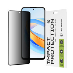 Folie sticla Honor X7b 5G Techsuit 111D Privacy Full Glue, negru