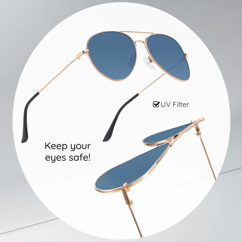 Ochelari de soare aviator unisex Techsuit, negru / gri, 3025