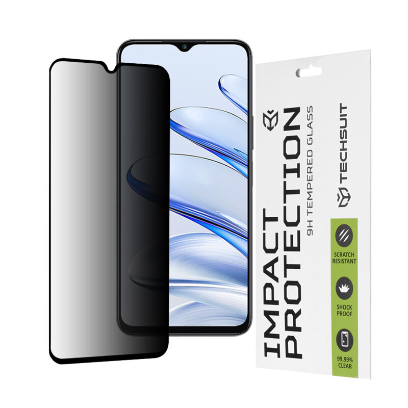 Folie sticla Honor 70 Lite Techsuit 111D Privacy Full Glue, negru