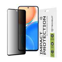 Folie sticla Honor X8 4G Techsuit 111D Privacy Full Glue, negru
