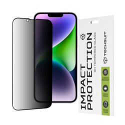 Folie sticla iPhone 14 Plus Techsuit 111D Privacy Full Glue, negru
