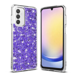 Husa cu sclipici Samsung Galaxy A25 5G Techsuit Sparkly Glitter, mov