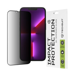 Folie sticla iPhone 13 Pro Techsuit 111D Privacy Full Glue, negru