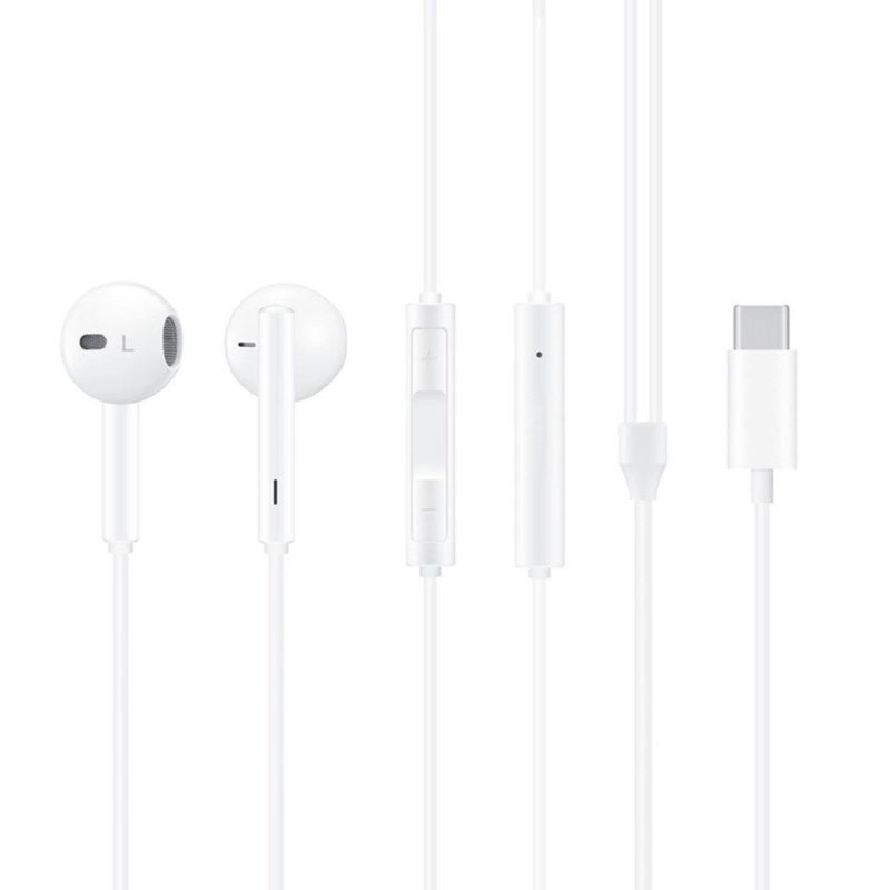 Casti audio tip C cu fir originale Huawei CM33, alb, blister