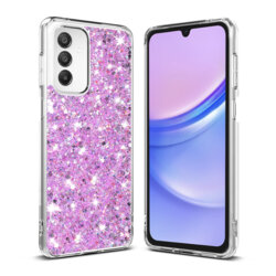 Husa cu sclipici Samsung Galaxy A15 4G Techsuit Sparkly Glitter, magenta
