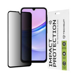 Folie sticla Samsung Galaxy A15 4G Techsuit 111D Privacy Full Glue, negru