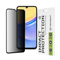Folie sticla Samsung Galaxy A15 5G Techsuit 111D Privacy Full Glue, negru
