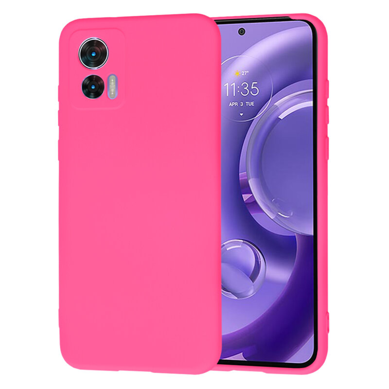 Husa silicon Motorola Edge 30 Neo Techsuit SoftFlex, fucsia