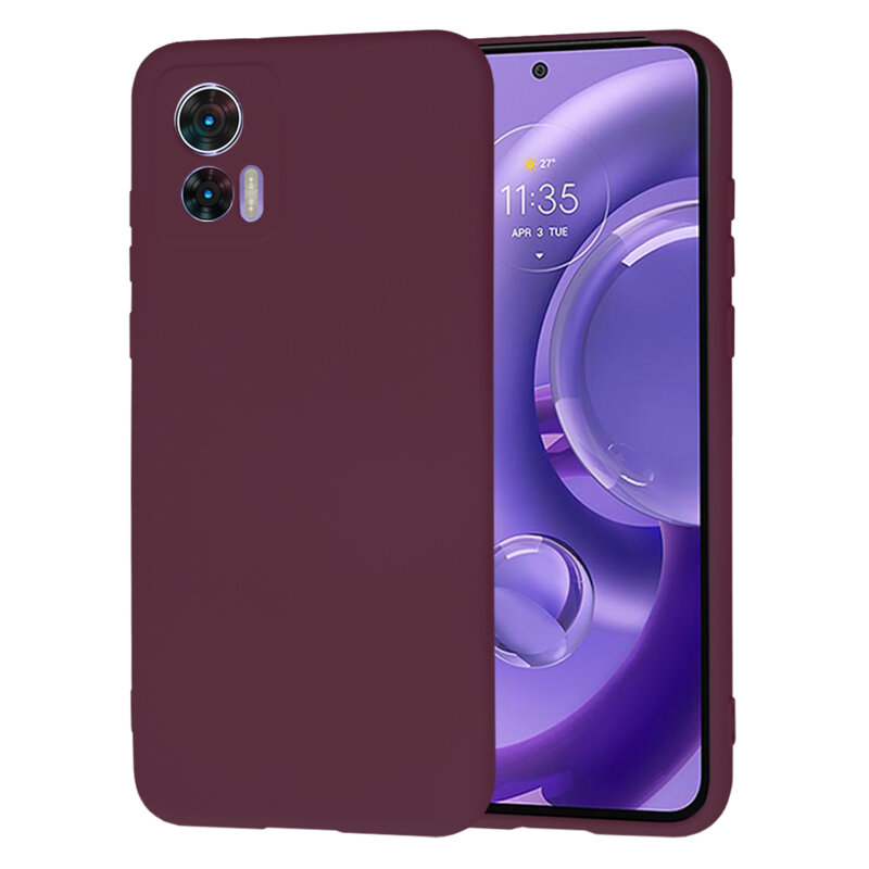 Husa silicon Motorola Edge 30 Neo Techsuit SoftFlex, bordo