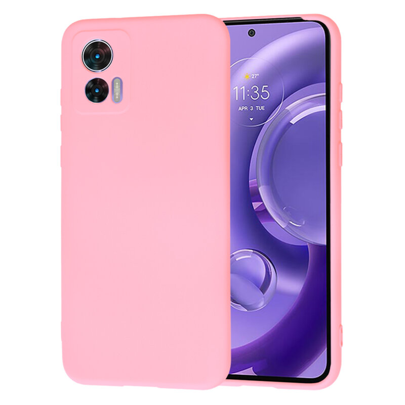 Husa silicon Motorola Edge 30 Neo Techsuit SoftFlex, roz