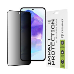 Folie sticla Samsung Galaxy A55 5G Techsuit 111D Privacy Full Glue, negru