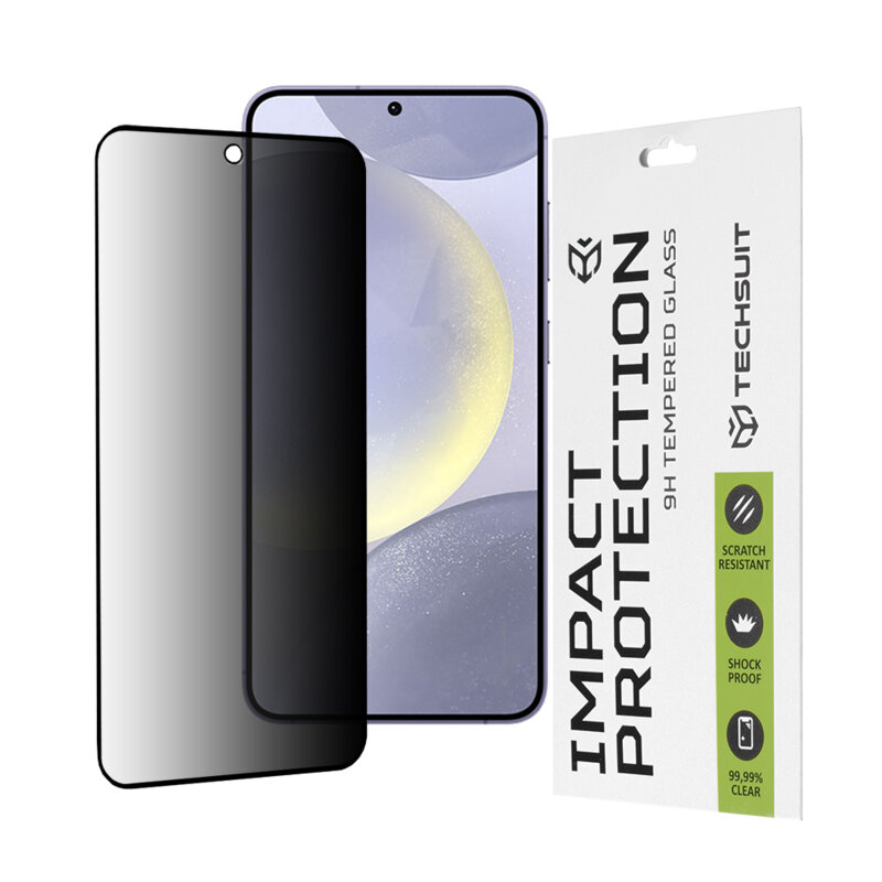 Folie sticla Samsung Galaxy S24 Plus Techsuit 111D Privacy Full Glue, negru