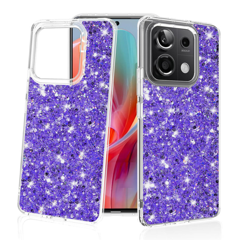 Husa cu sclipici Xiaomi Redmi Note 13 Pro 5G Techsuit Sparkly Glitter, mov