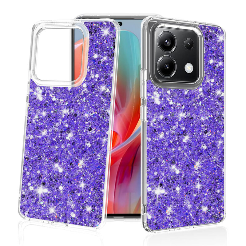 Husa cu sclipici Xiaomi Poco X6 Techsuit Sparkly Glitter, mov