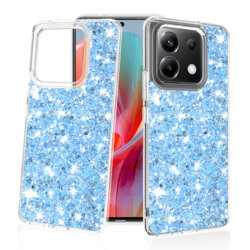 Husa cu sclipici Xiaomi Poco X6 Techsuit Sparkly Glitter, bleu