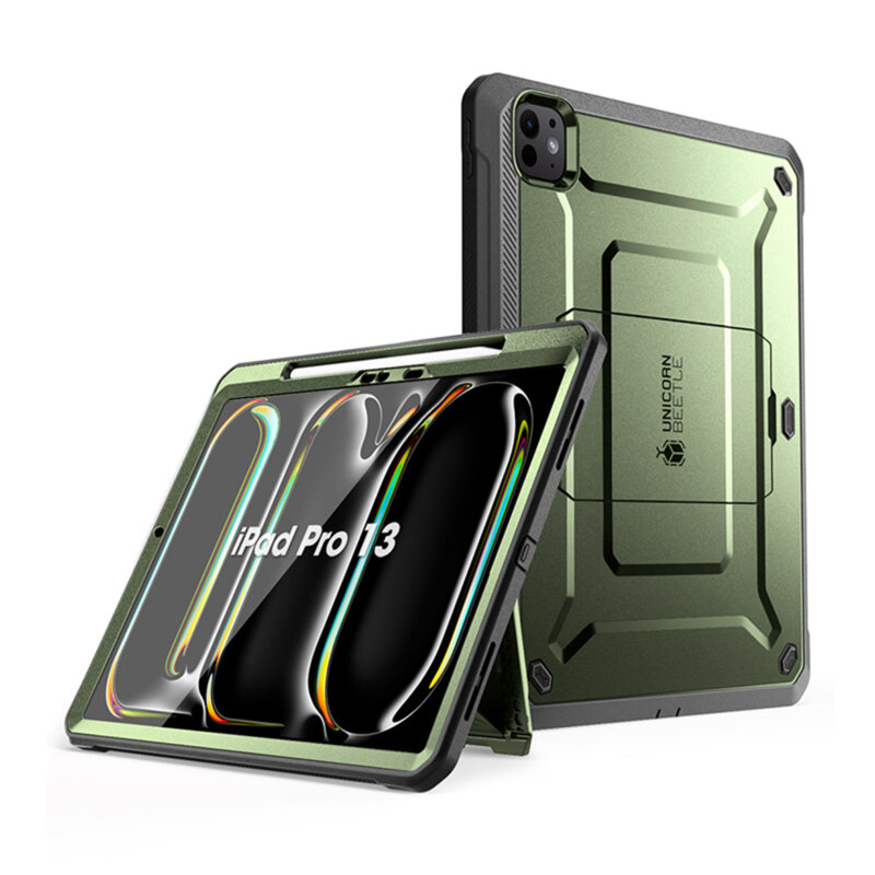 Husa iPad Pro 13 (2024) Supcase Unicorn Beetle Pro, verde