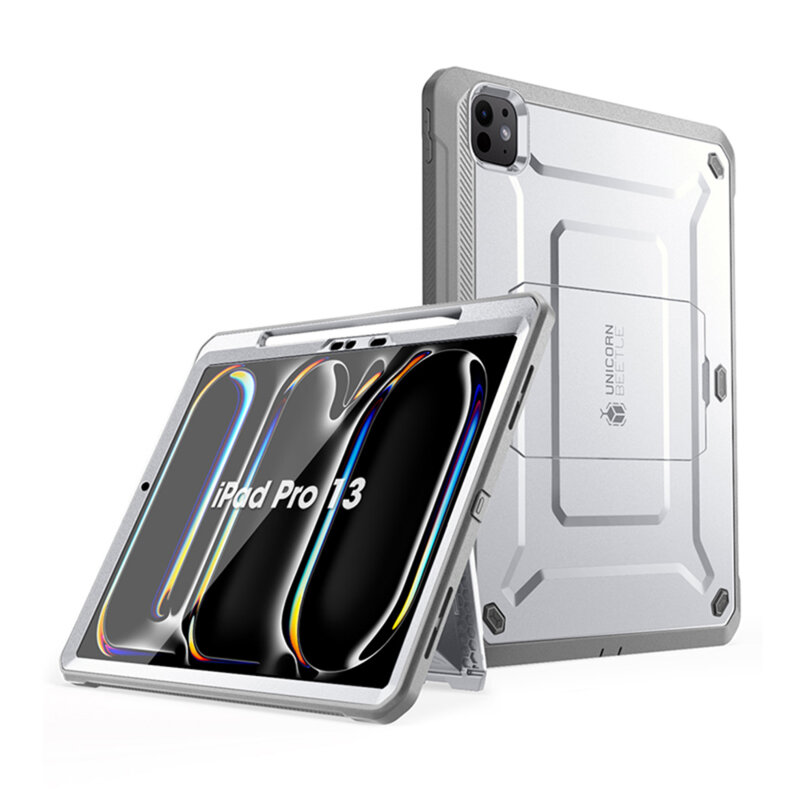 Husa iPad Pro 13 (2024) Supcase Unicorn Beetle Pro, alb