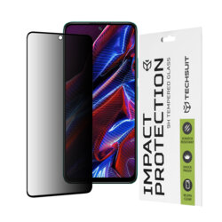 Folie sticla Xiaomi Poco X5 Techsuit 111D Privacy Full Glue, negru