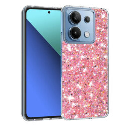 Husa cu sclipici Xiaomi Redmi Note 13 4G Techsuit Sparkly Glitter, roz