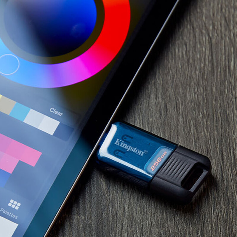 Memorie externa 128GB, Type C Kingston DT80M, bleu, DT80M/128GB