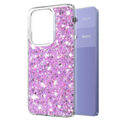 Husa cu sclipici Xiaomi Poco M6 Pro 4G Techsuit Sparkly Glitter, magenta