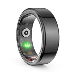 Inel inteligent unisex premium Techsuit R02, 59.37mm, QRing, negru