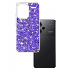 Husa cu sclipici Xiaomi Redmi Note 13 Pro+ 5G Techsuit Sparkly Glitter, mov