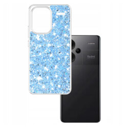 Husa cu sclipici Xiaomi Redmi Note 13 Pro+ 5G Techsuit Sparkly Glitter, bleu