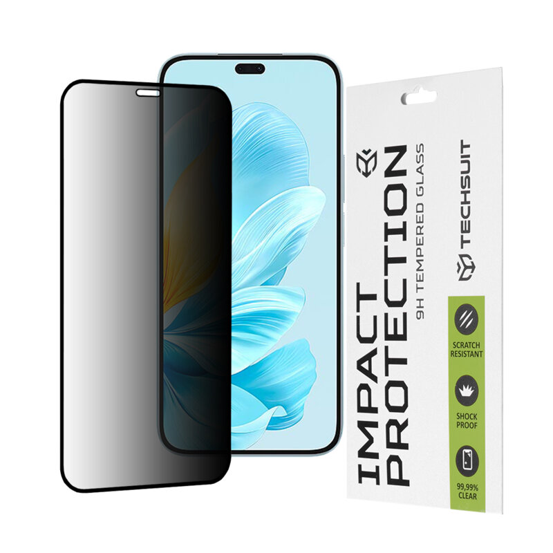 Folie sticla Honor 200 Lite Techsuit 111D Privacy Full Glue, negru