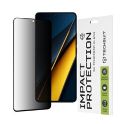 Folie sticla Xiaomi Poco X6 Pro Techsuit 111D Privacy Full Glue, negru