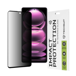 Folie sticla Xiaomi Redmi Note 12 Pro 5G Techsuit 111D Privacy Full Glue, negru